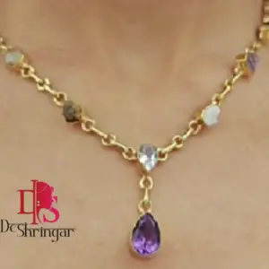 Amethyst with raw crystal necklace